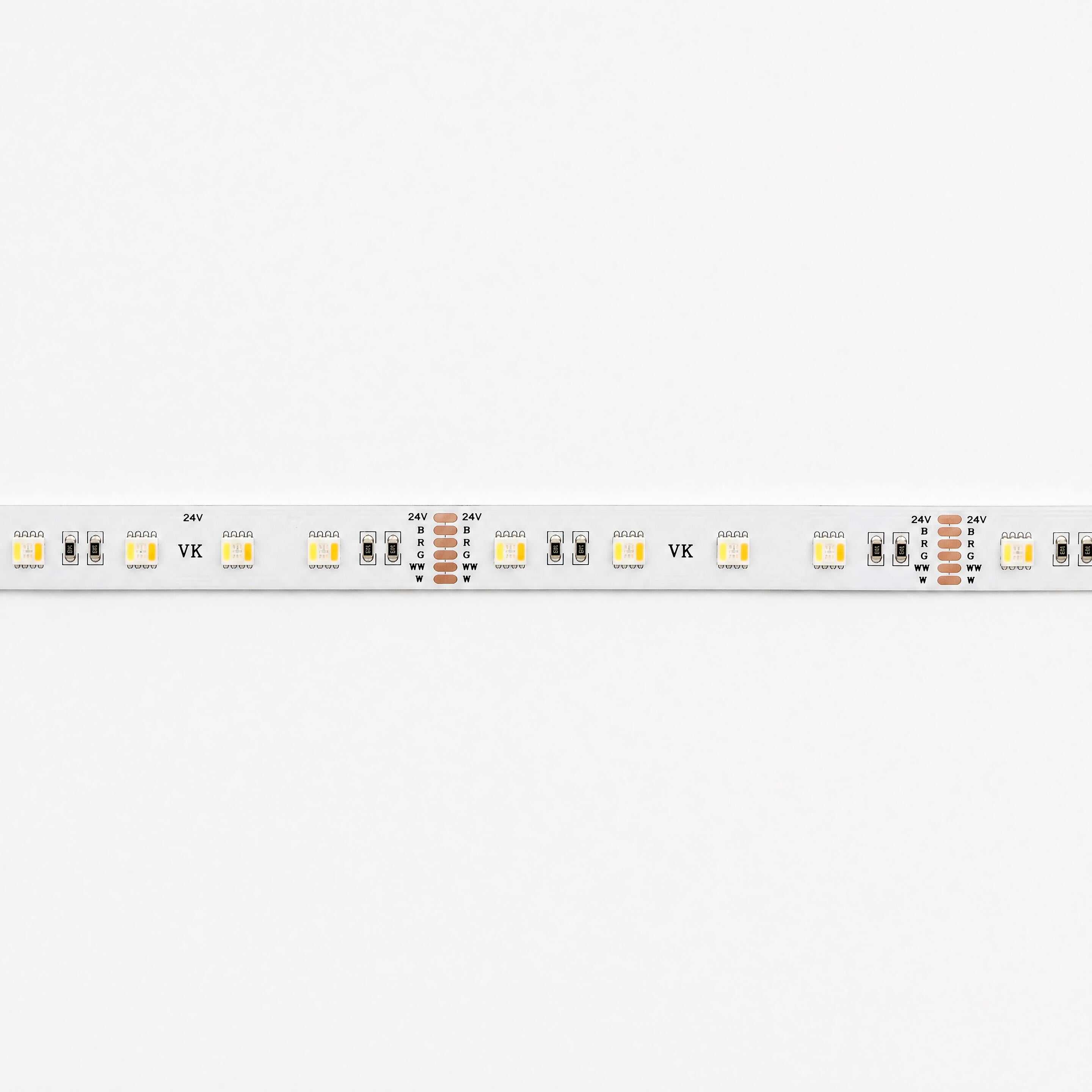 RGB+CCT LED traka 24V 18W/m CRI90 IP20 2400K–6000K (5m)