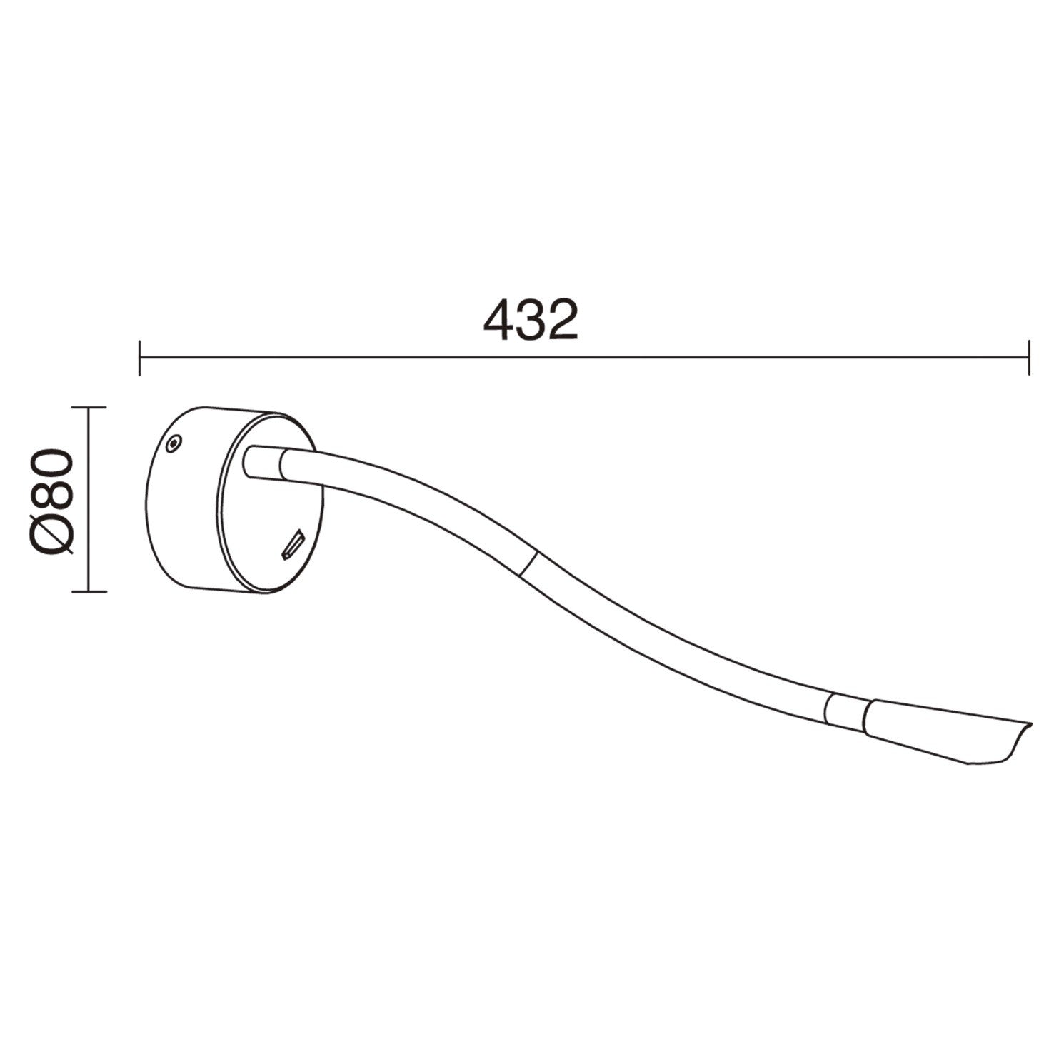 Exo Elfi Hood LED nástěnné svítidlo černé