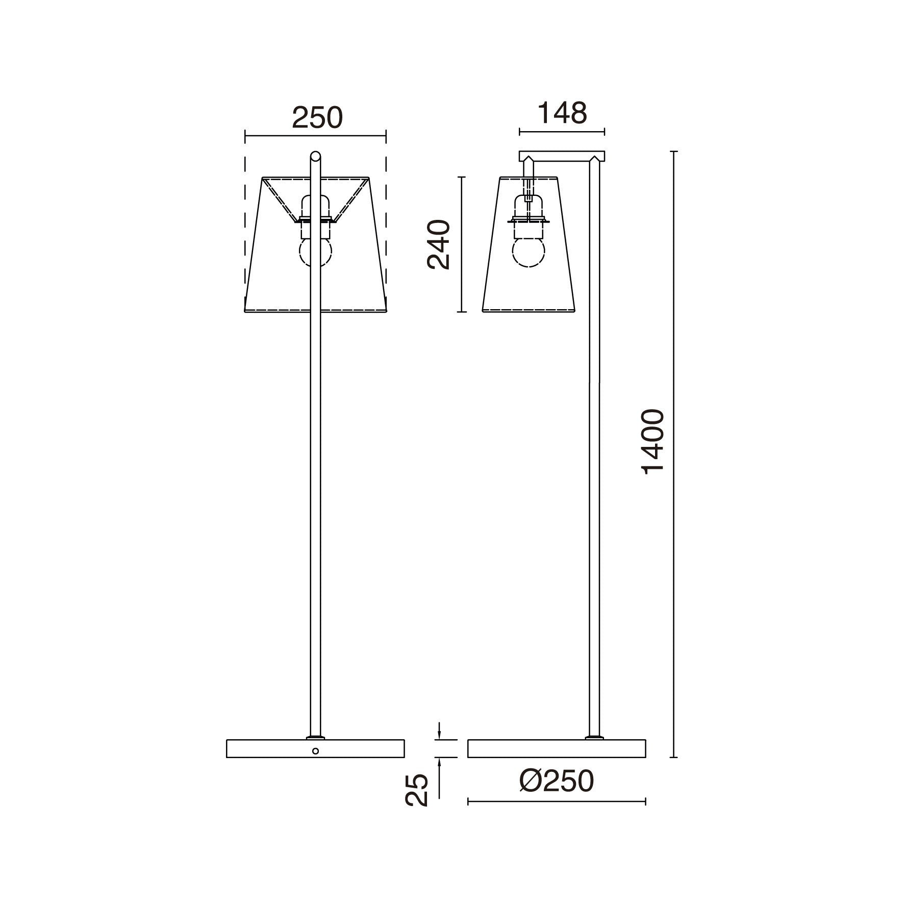 Exo Nemo F E27 stojací svítidlo hnědé