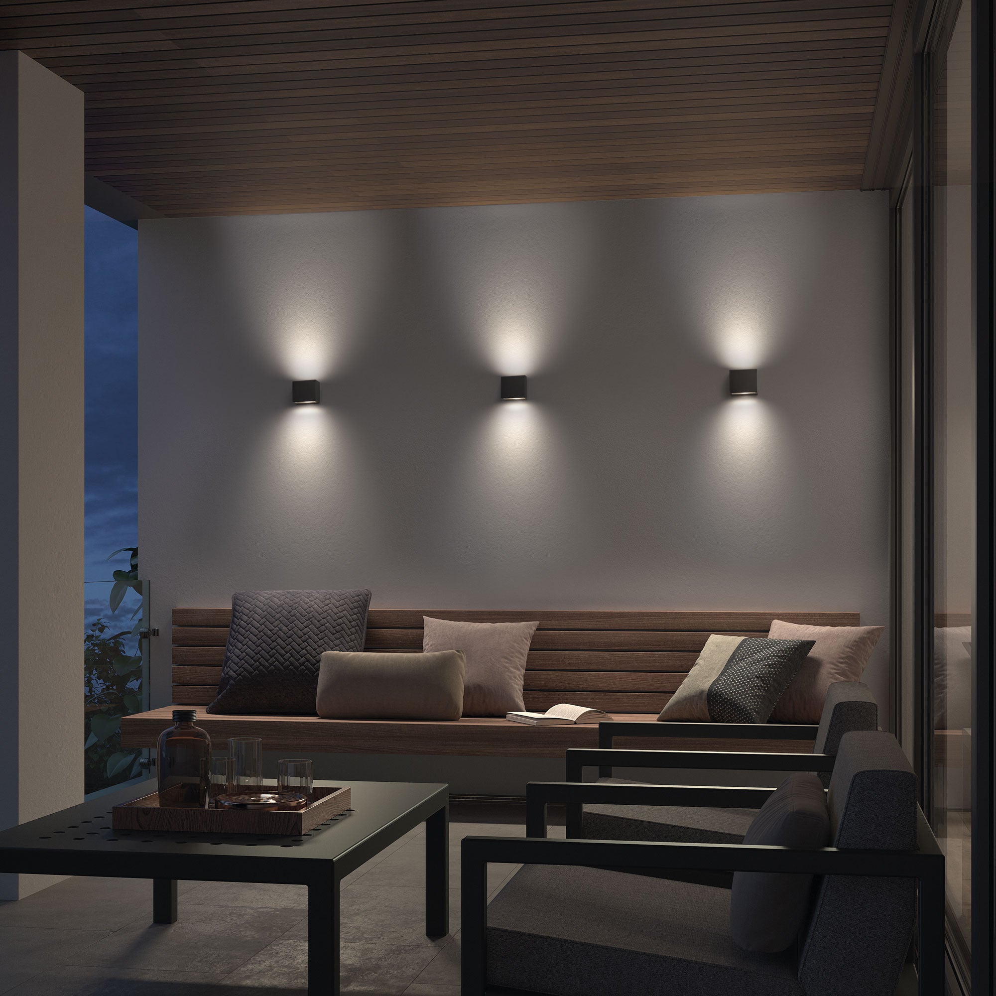 Dopo Isora up/down LED přisazené svítidlo šedé