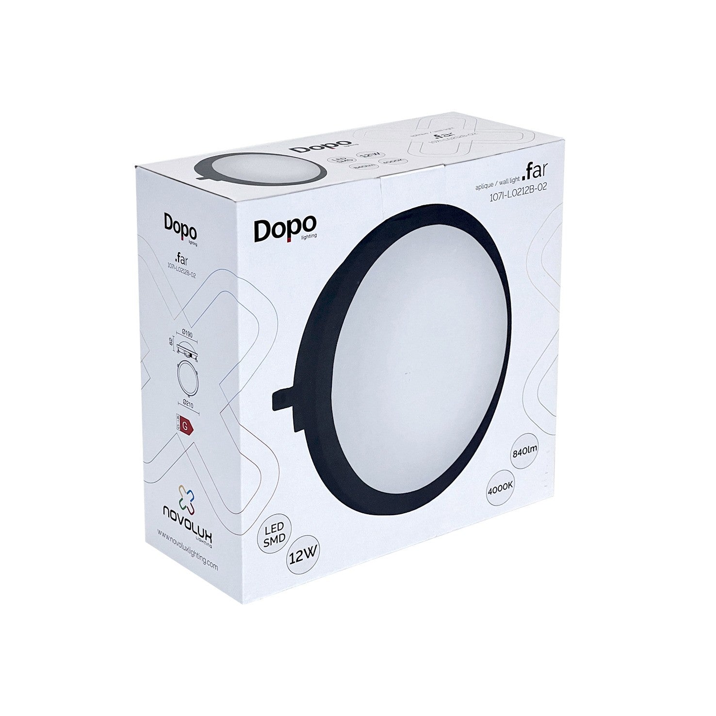 Dopo Far Round LED přisazené svítidlo černé