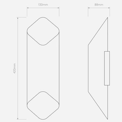 Astro Ako 420 LED přisazené svítidlo stříbrné
