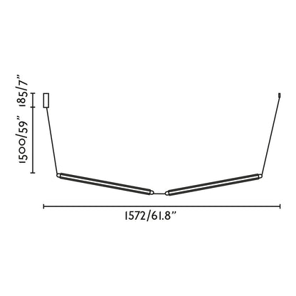 Faro Lumina 600 LED 2L horizontalna viseća svjetiljka