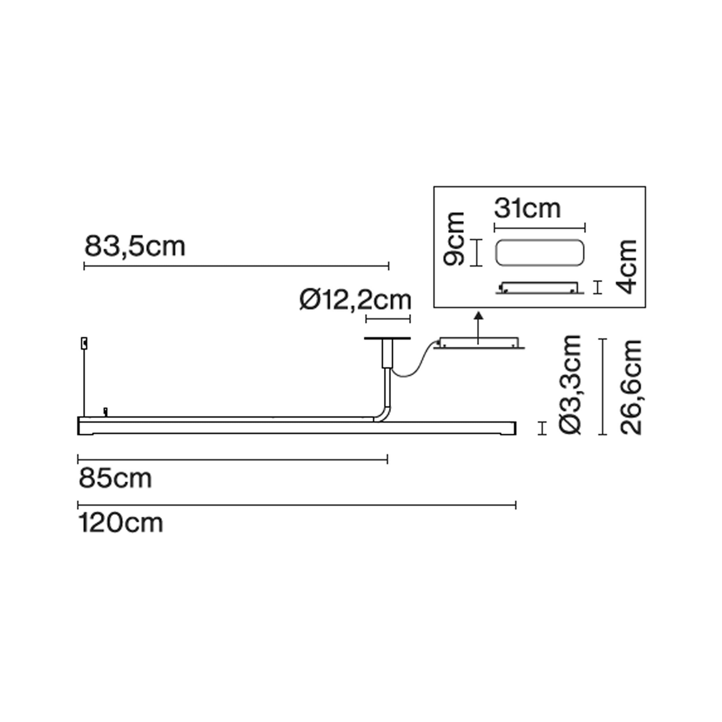 Marset Ambrosia Pro LED 120/180 linearna viseća svjetiljka