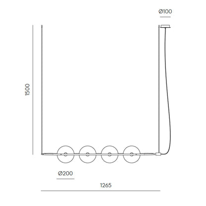Aromas Abbacus G9 závěsné svítidlo lustr