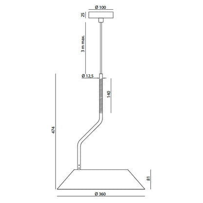 Aromas Aider E27 závěsné svítidlo