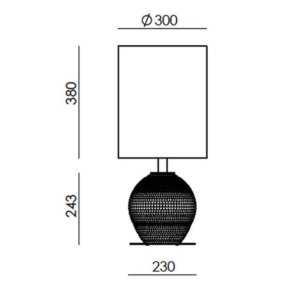 Aromas Anada E27 stolní keramické svítidlo
