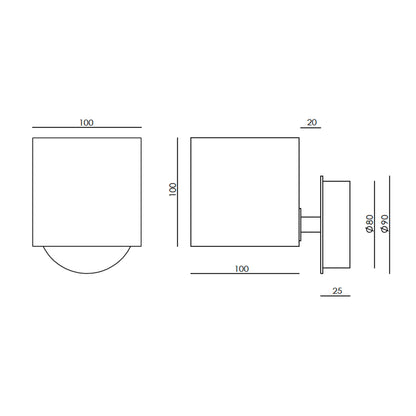 Aromas Cubic G9 nástěnné alabastrové svítidlo