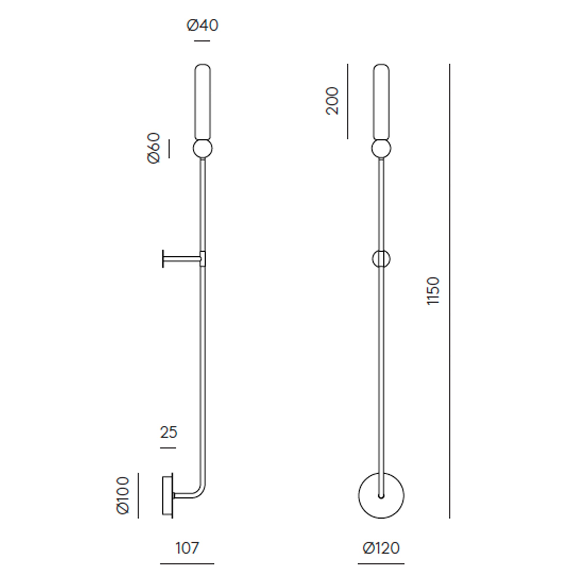Aromas Delie L G9 nástěnné svítidlo