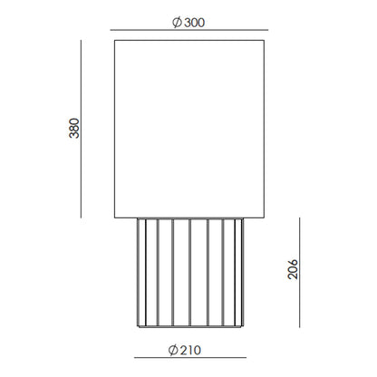 Aromas Dena E27 stolní keramické svítidlo