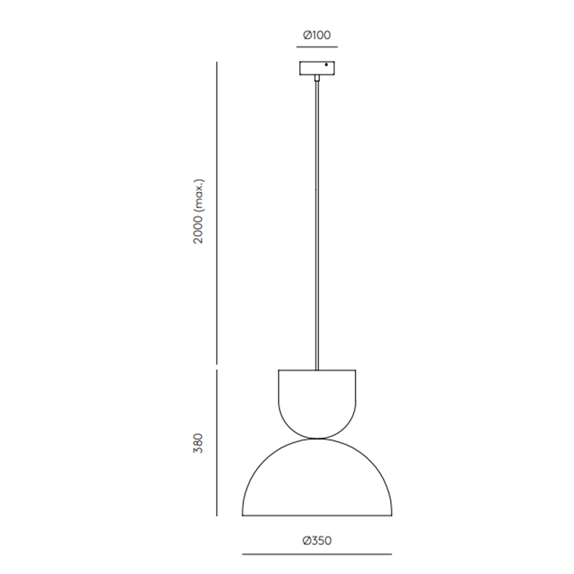 Aromas Gamma E27 závěsné svítidlo