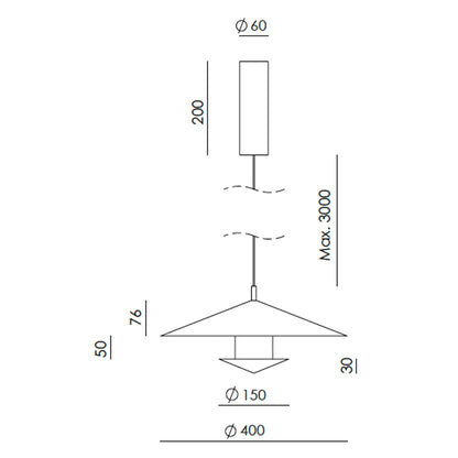 Aromas Gehit LED závěsné svítidlo