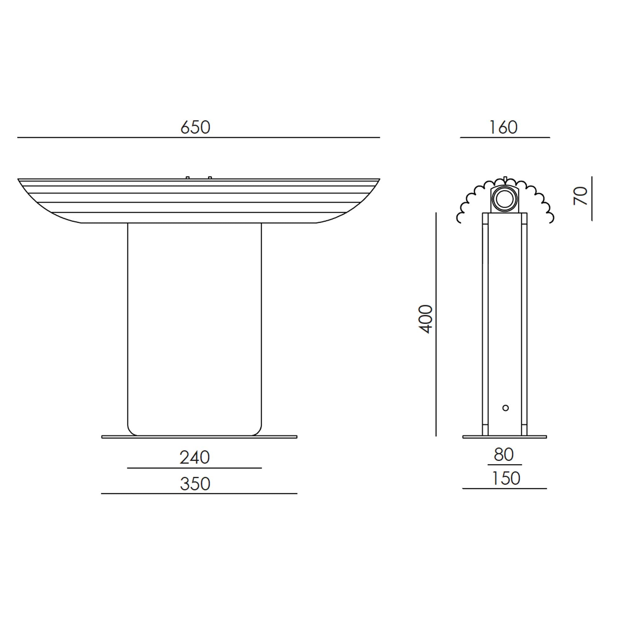 Aromas Hold G9 stolní mramorové svítidlo