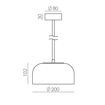Aromas Ipon LED závěsné skleněné svítidlo