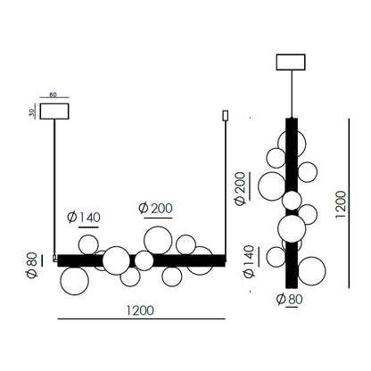 Aromas Lera G9 závěsné svítidlo