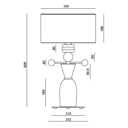 Aromas Nuro E27 stolní svítidlo