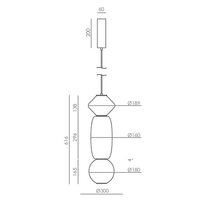 Aromas Papi GU10 závěsné svítidlo