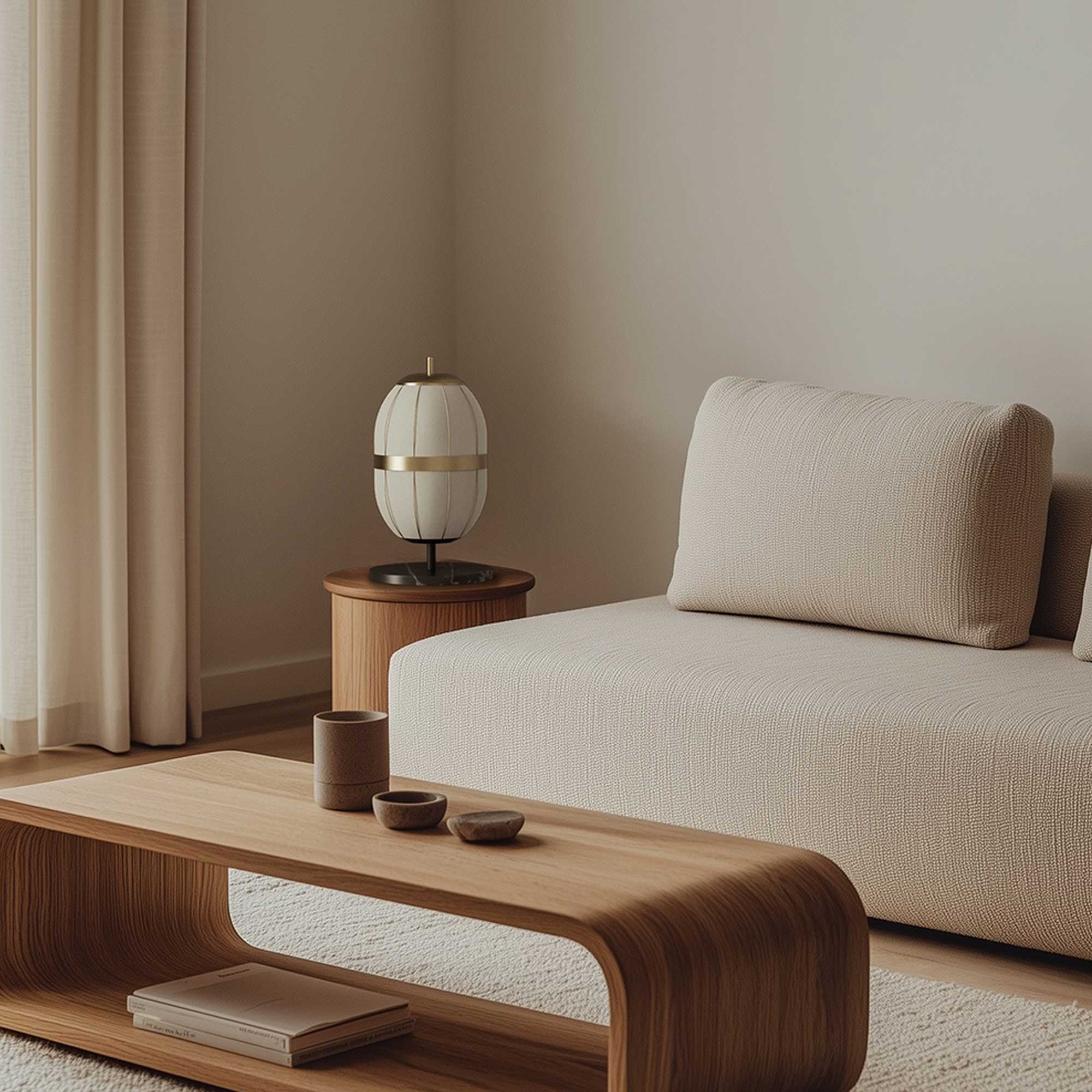 Aromas Pull G9 stolní látkové svítidlo