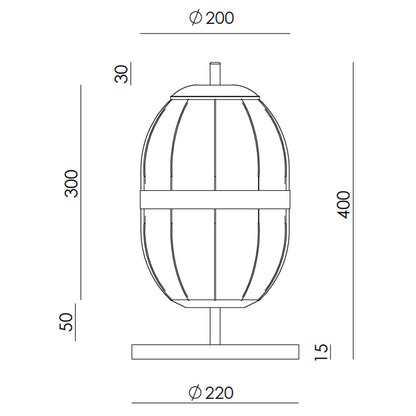 Aromas Pull G9 stolní látkové svítidlo