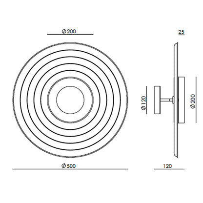 Aromas Tico LED nástěnné akustické svítidlo