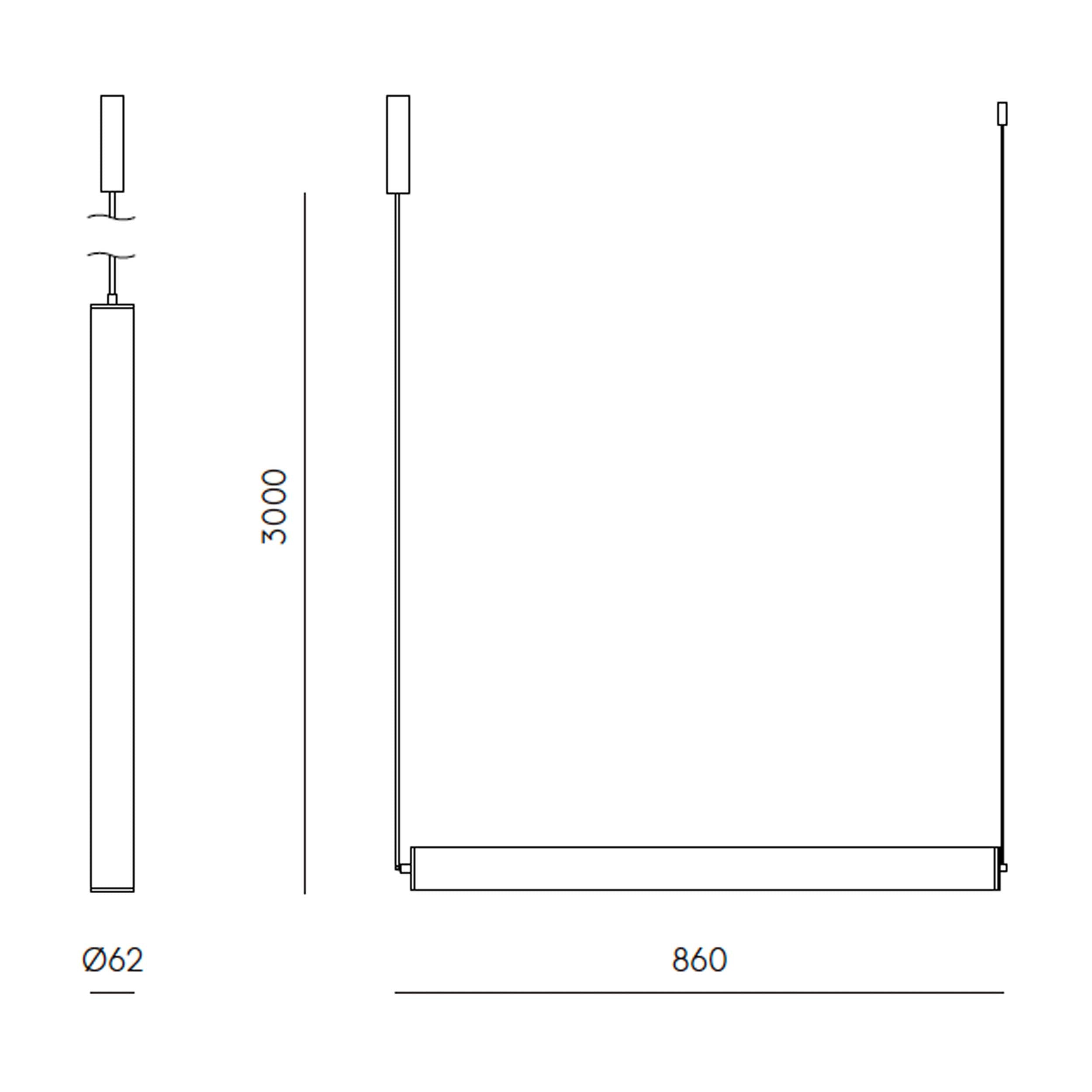 Aromas Tube LED viseća svjetiljka