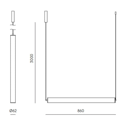 Aromas Tube LED viseća svjetiljka