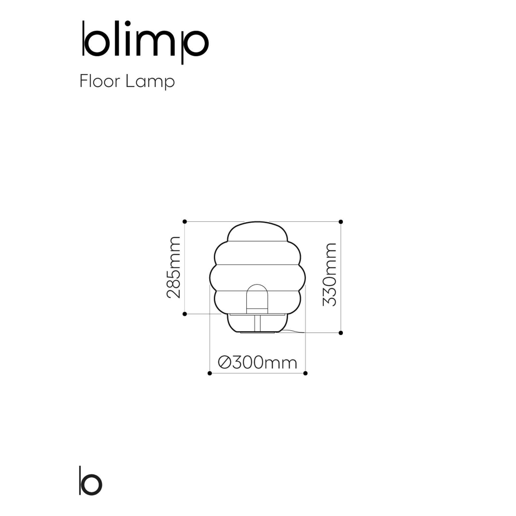 Bomma Blimp LED skleněné stojací svítidlo