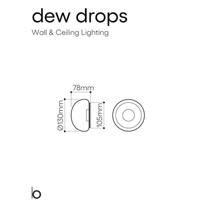 Bomma Dew Drops LED skleněné přisazené svítidlo