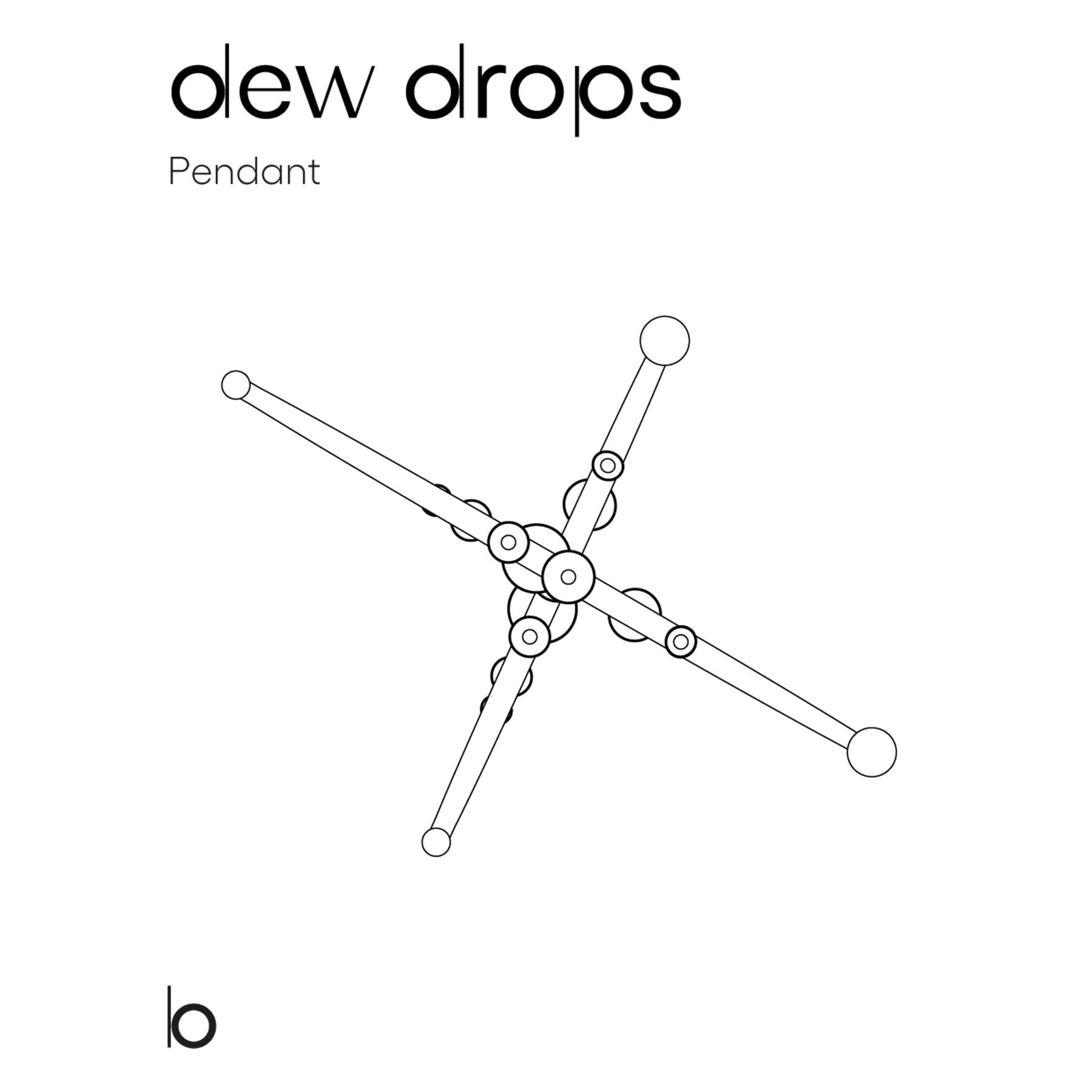 Bomma Dew Drops LED skleněné závěsné svítidlo