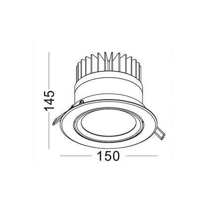 Tony LED zápustné venkovní svítidlo IP65 Ra>90 náklopné