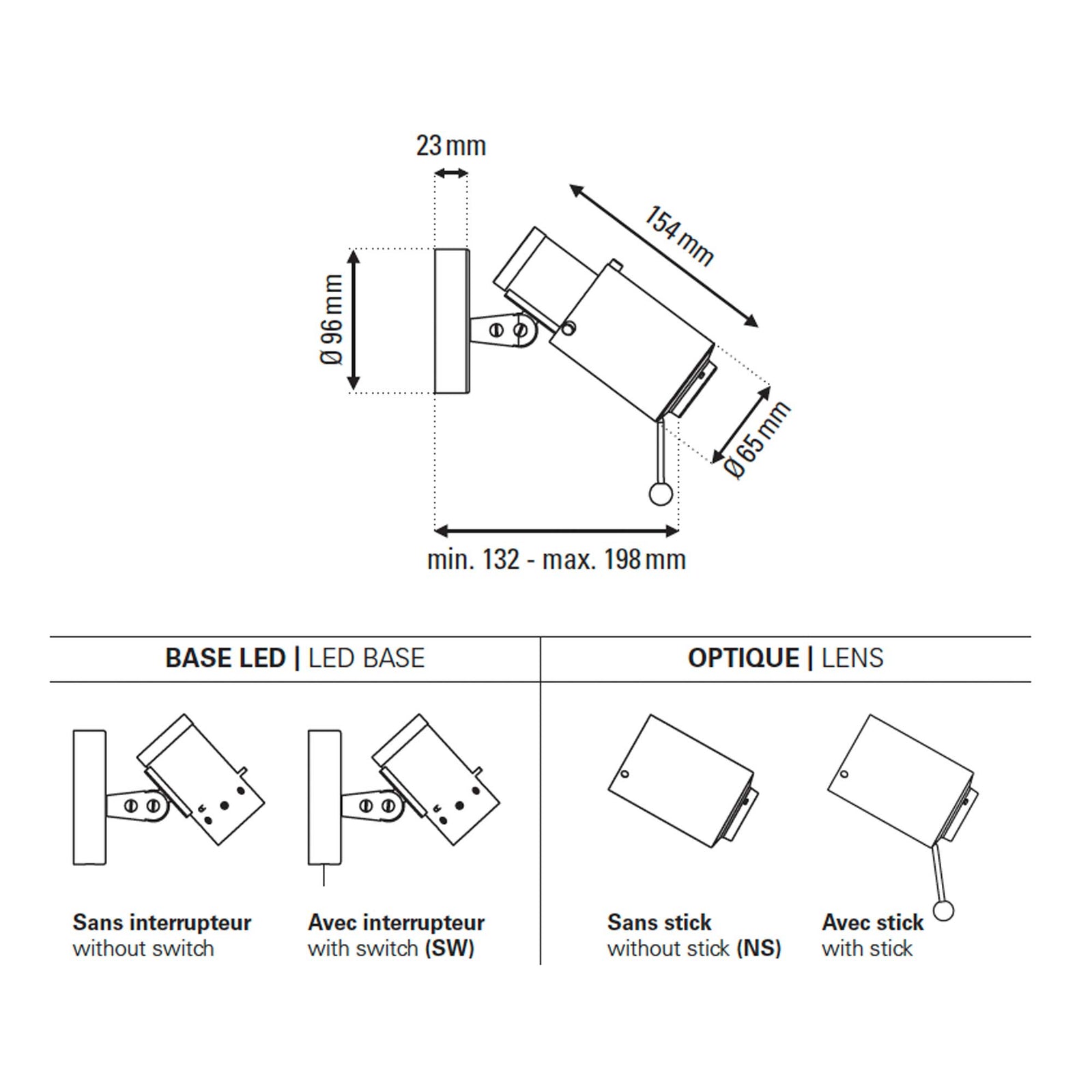 DCW éditions Biny Spot LED reflektor