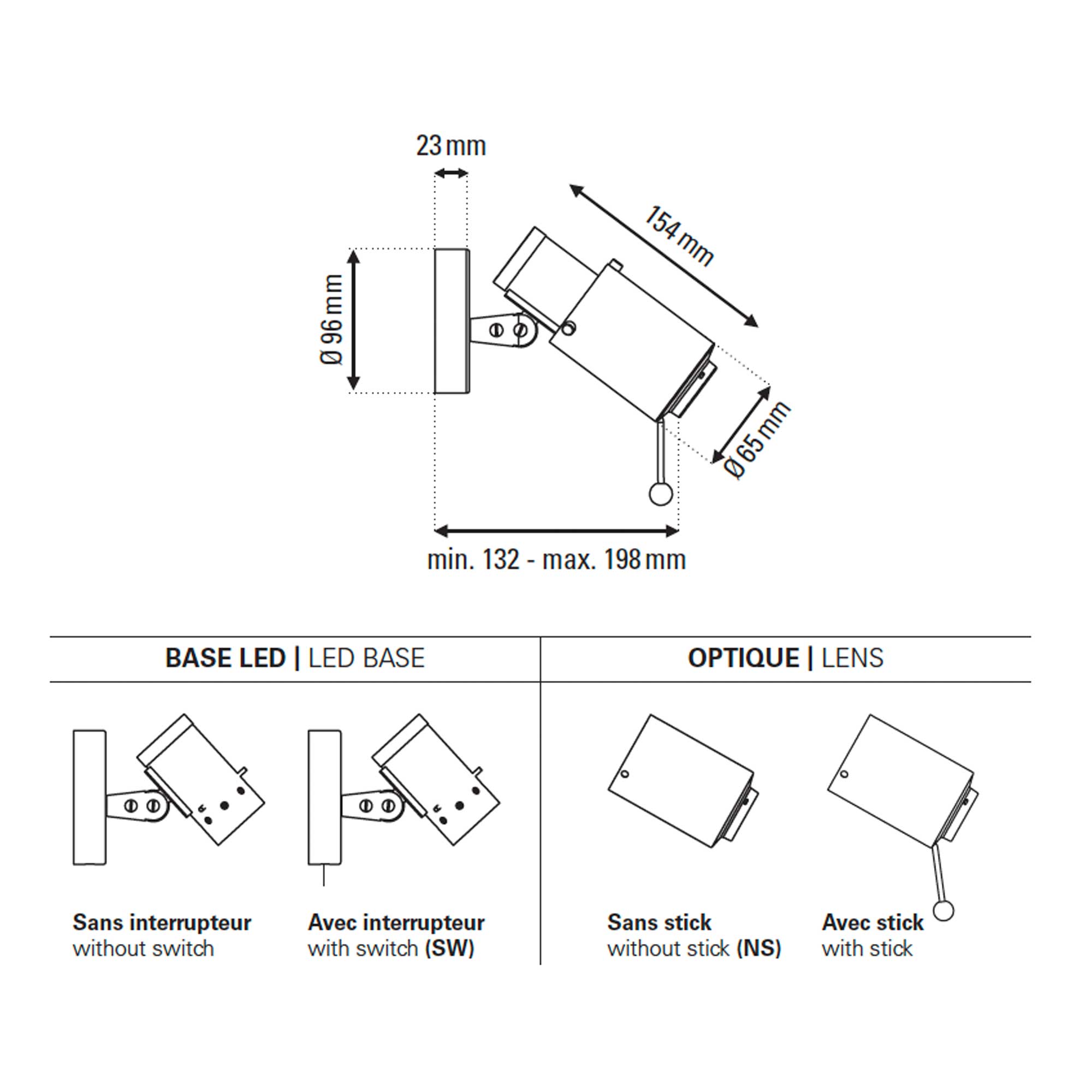 DCW éditions Biny Spot LED reflektor