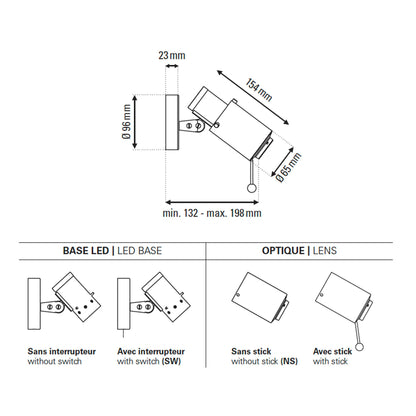 DCW éditions Biny Spot LED reflektor