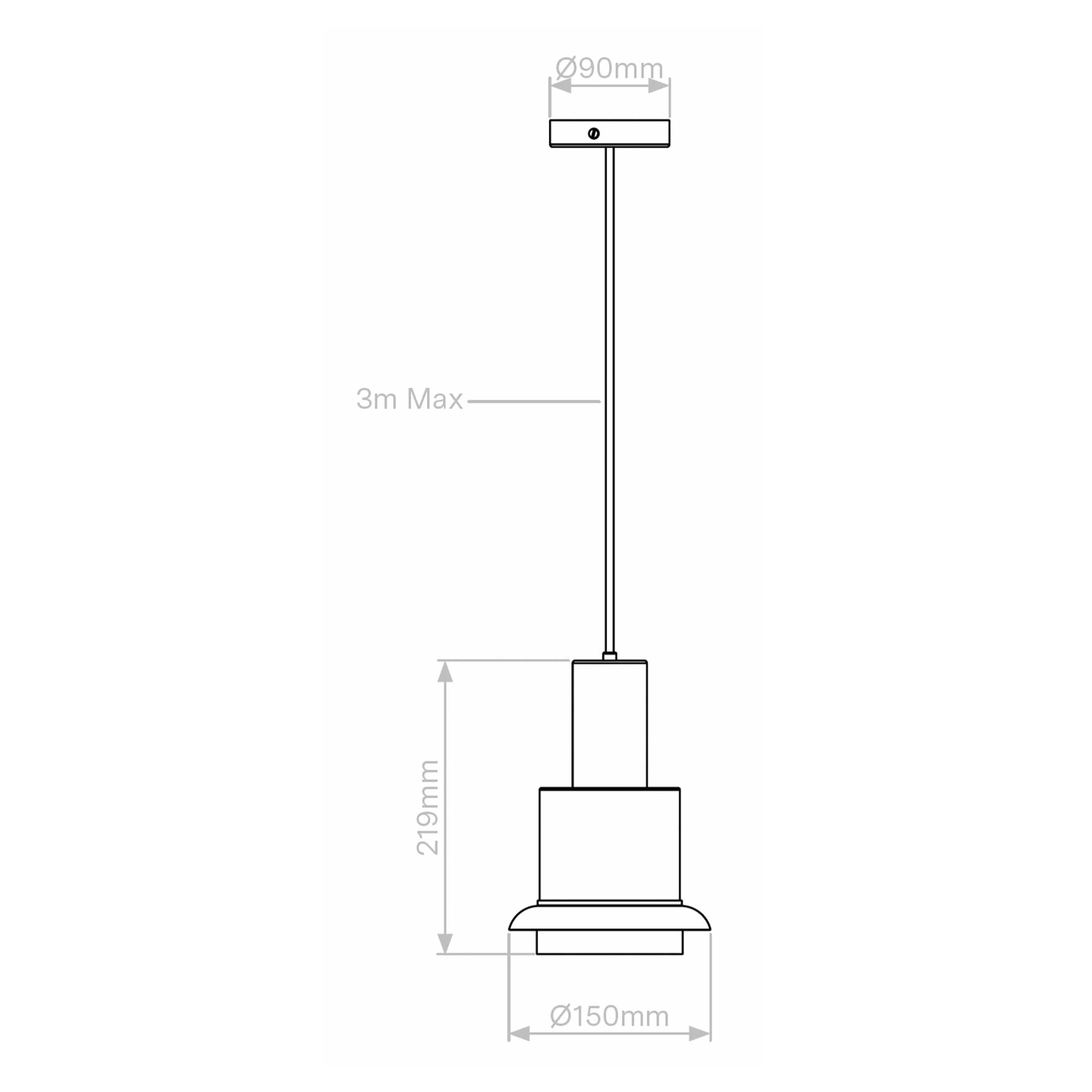 DCW éditions Chaumont S E27 viseća svjetiljka