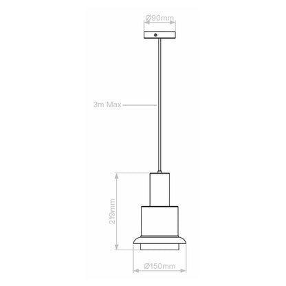 DCW éditions Chaumont S E27 viseća svjetiljka