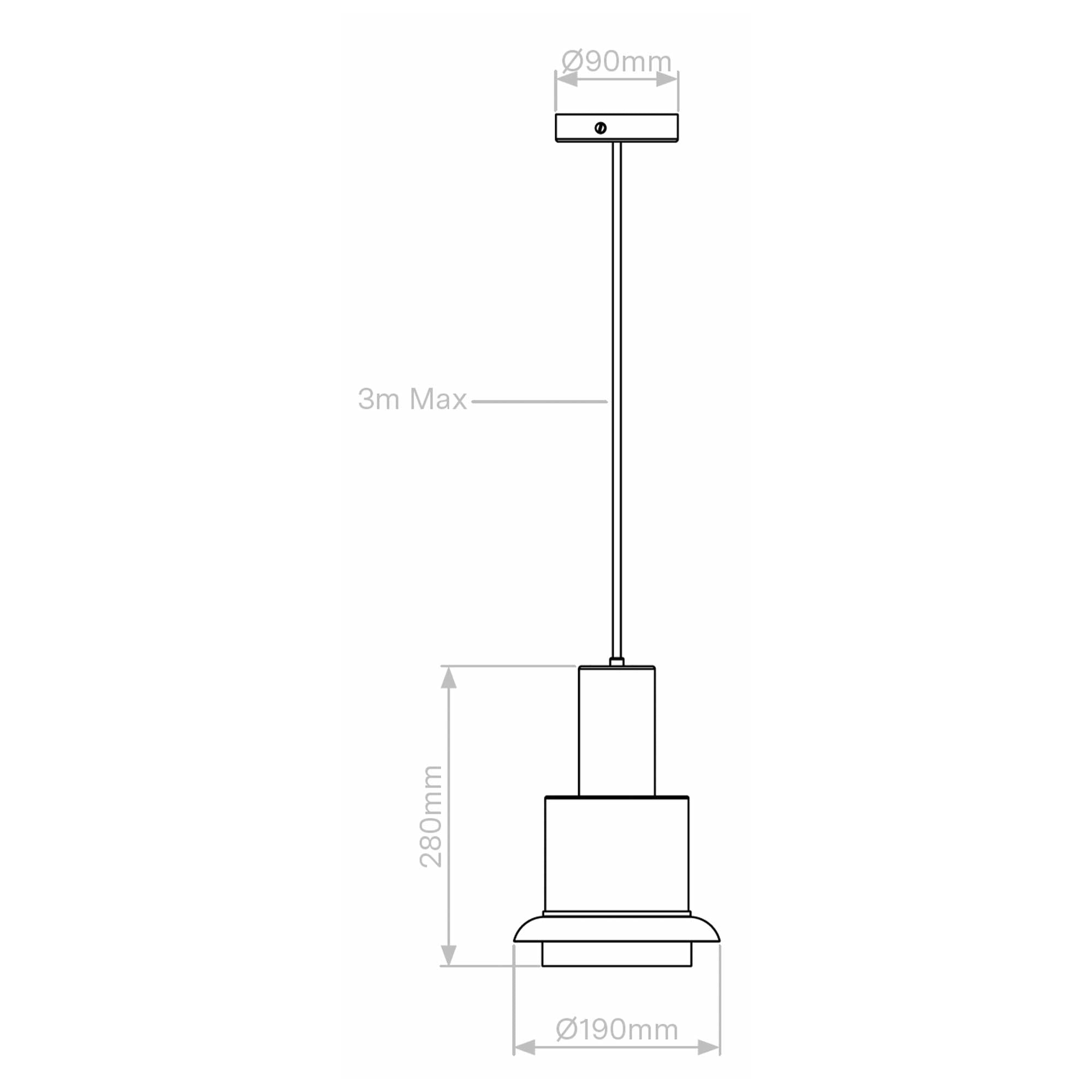DCW éditions Chaumont L E27 viseća svjetiljka