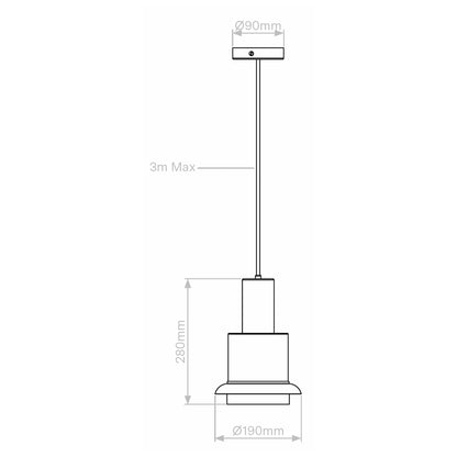 DCW éditions Chaumont L E27 viseća svjetiljka