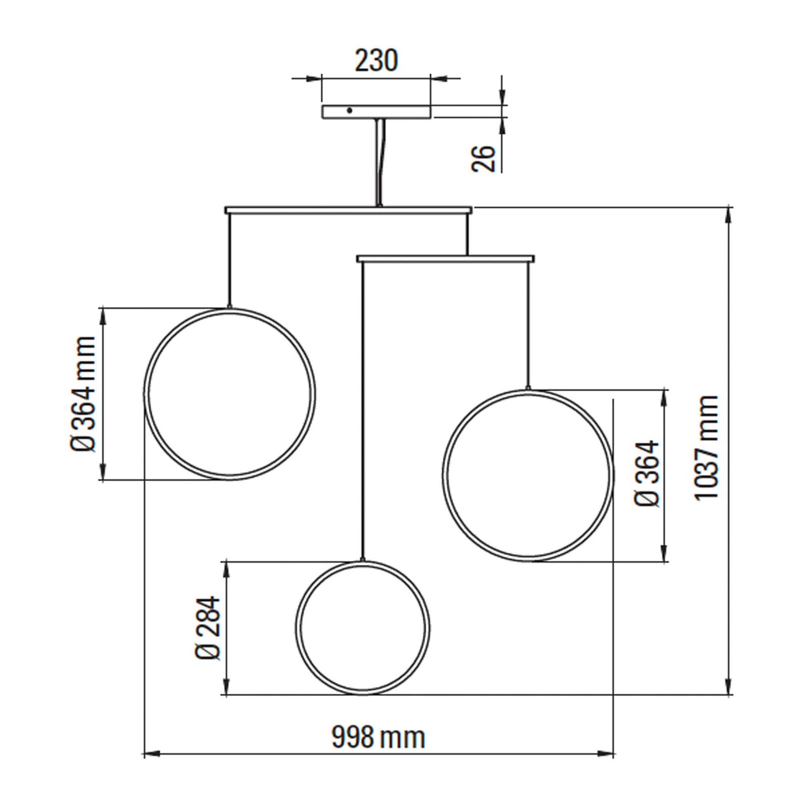 DCW éditions Focus LED viseća svjetiljka