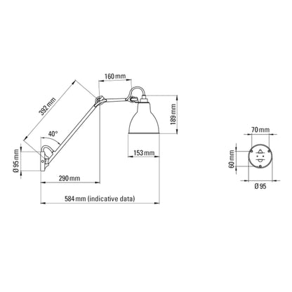 DCW éditions Lampe Gras br. 122 E27 kupaonska svjetiljka IP44