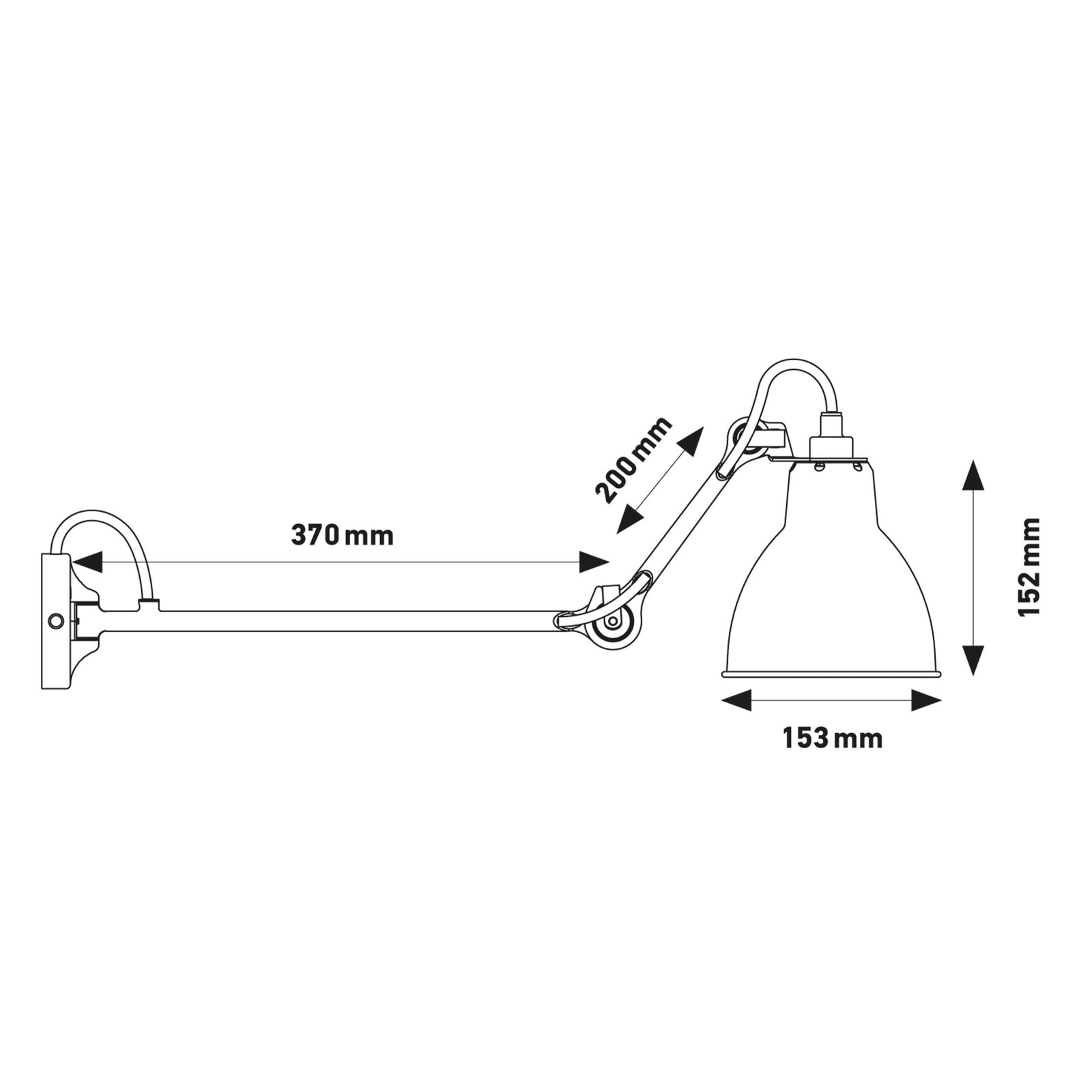 DCW éditions Lampe Gras br. 204 L40 E27 zidna svjetiljka