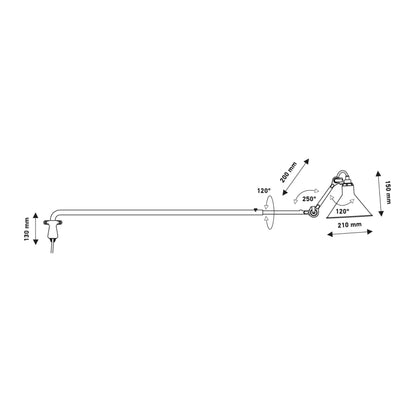 DCW éditions zidna svjetiljka Lampe Gras N°213 E14