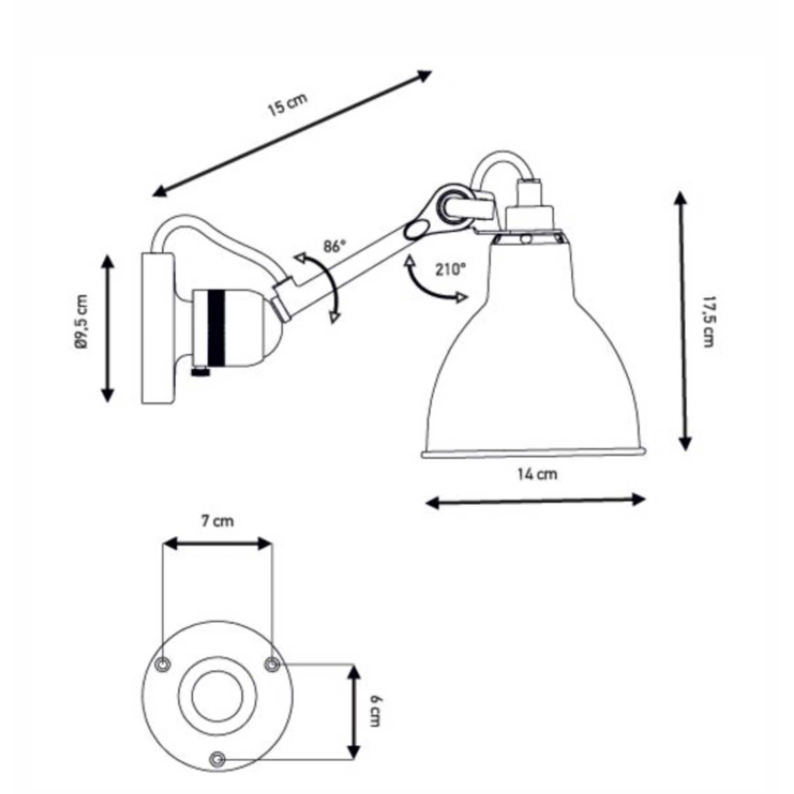 DCW éditions Lampe Gras br. 304 E14 zidna svjetiljka za kupaonicu IP64