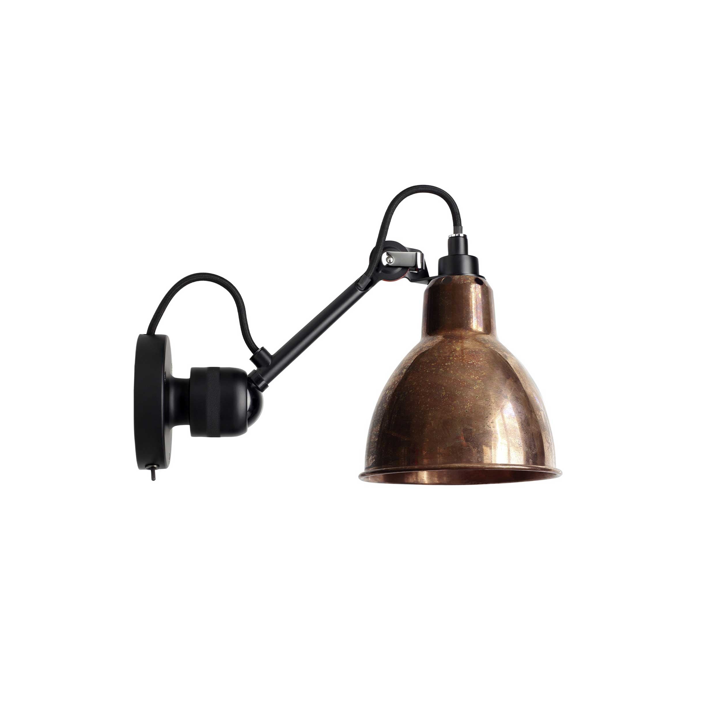 DCW éditions Lampe Gras N°304 E14 zidna svjetiljka, crna