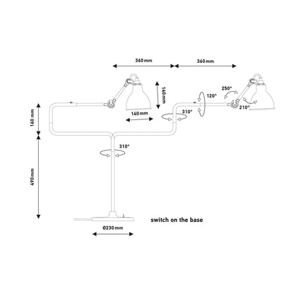 DCW éditions Lampe Gras N°317 E14 stolna lampa