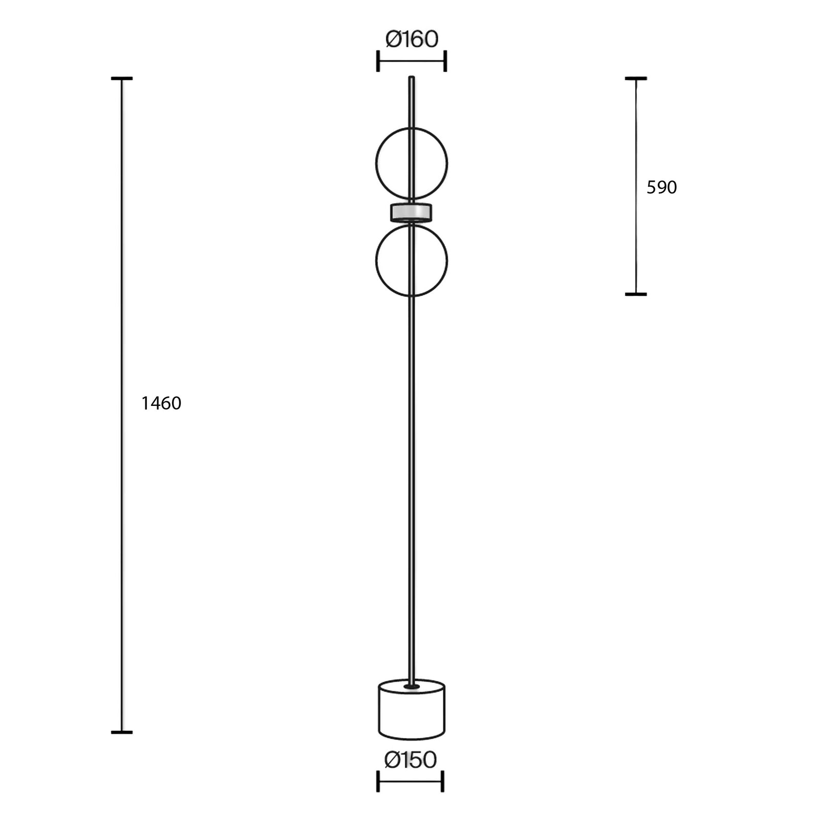 Maytoni Double Moon LED podna lampa