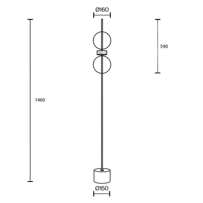 Maytoni Double Moon LED podna lampa