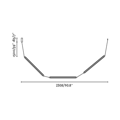 Faro Lumina 600 LED 3L horizontalna viseća svjetiljka