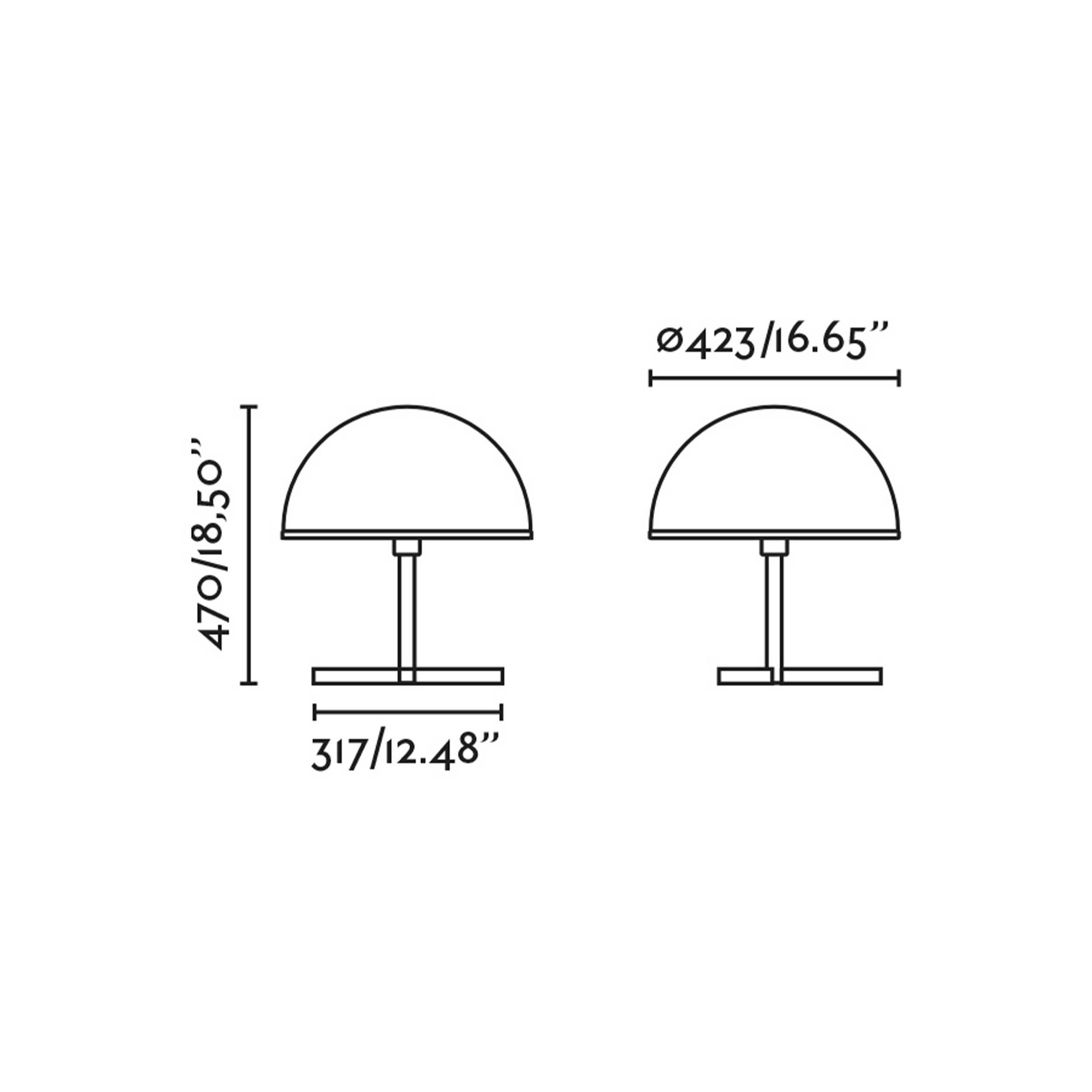 Stolna lampa Faro Dome M E27, prigušiva
