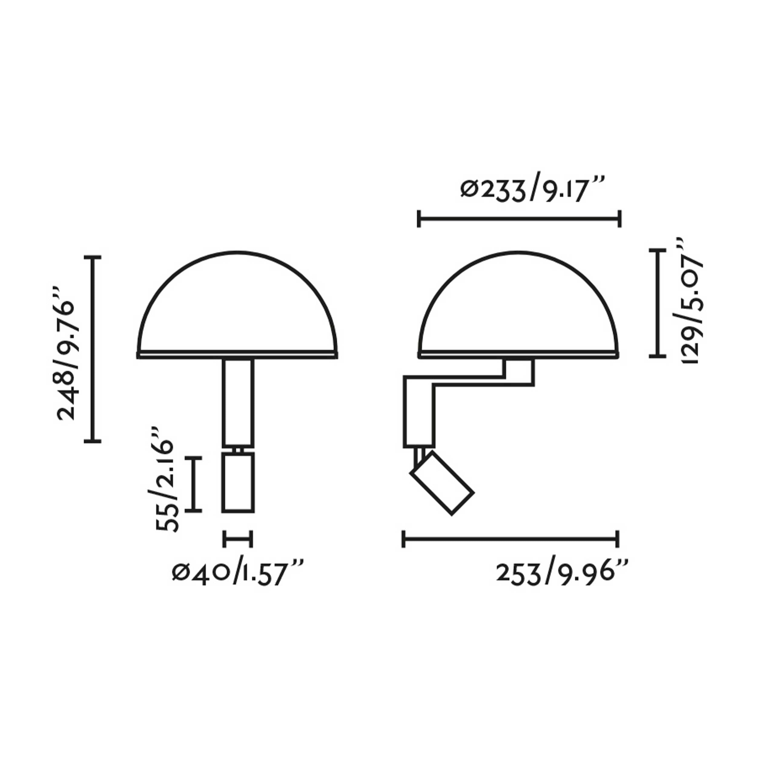 Zidna svjetiljka Faro Dome E27