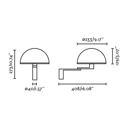 Faro Dome E27 podesiva zidna svjetiljka